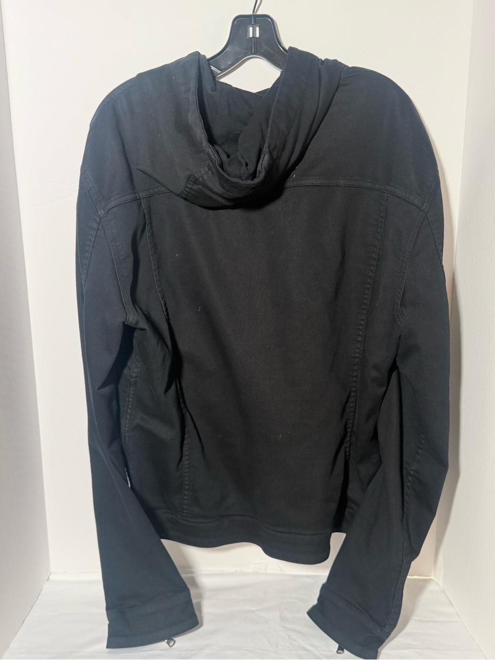 John Varvatos Black Zip-Up Hooded Sweater with Chest Zippers - Picture 4 of 4